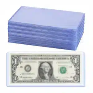 Porte-billets en PVC transparent, manchon en plastique dur, Clip en papier, porte-billets pour Notes d'argent, étui de protection de Collection, fournitures 173x75mm 1