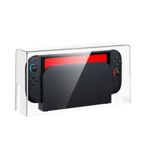 Pour Switch 2 couvercle anti-poussière boîtier de Dock éclairéSwitch 2 Console étui de protection anti-poussière en acrylique avec effet lumineux 1