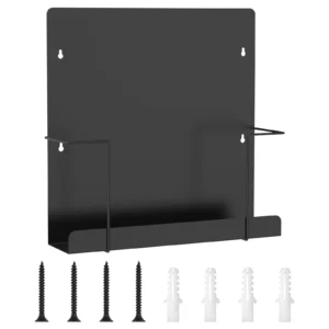 Présentoir de stockage de disque vinyle, support de disque vinyle en métal noir mat, support mural décoratif pour disque vinyle, étagère murale 1
