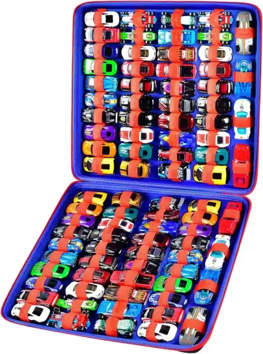 Étui organisateur de rangement pour jouets, Compatible avec les voitures Hot Wheels, voitures boîte d'allumettes, support de conteneur de transport Portable adapté pour voiture 88 jouets 1
