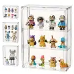 Armoire murale organisateur 36-27-12 cm – Étagères réglables à 3 niveaux, panneau transparent, porte magnétique 1