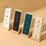 Nouveau présentoir de bijoux en bois de bambou massif, support de vitrine de collier, pendentif, longue chaîne, support organisateur pour colliers 1
