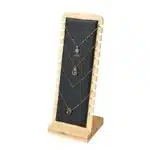 Nouveau présentoir de bijoux en bois de bambou massif, support de vitrine de collier, pendentif, longue chaîne, support organisateur pour colliers 3