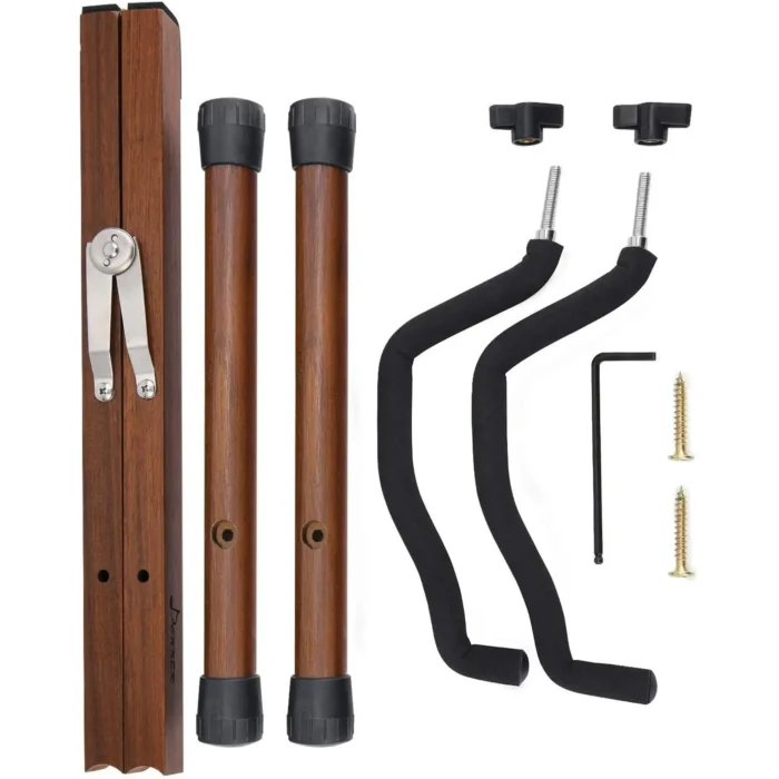Support de guitare en bois, support de sol pour guitare électrique acoustique, support de guitare pliant à cadre réglable pour basse, violoncelle, mandoline, ban 3