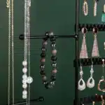 Présentoir de Boucles d'Oreilles Multifonctionnel T1 pour Femme, Collier, Bague, Rangement T1, Poignées Amovibles en Bois Astronomique, Bracelet, Montre, Bijoux 4