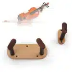 Crochet de suspension de guitare horizontal de type fendu en bois de noyer de hêtre massif pour violon/guitare/basse/ukulélé, support d'affichage mural 1