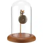 Cloche de dôme d'affichage en verre pour montre de poche, avec crochet, pot d'affichage de montre de 5.7 "x 7.6", dôme en verre transparent avec Base en bois, montre végétale 1