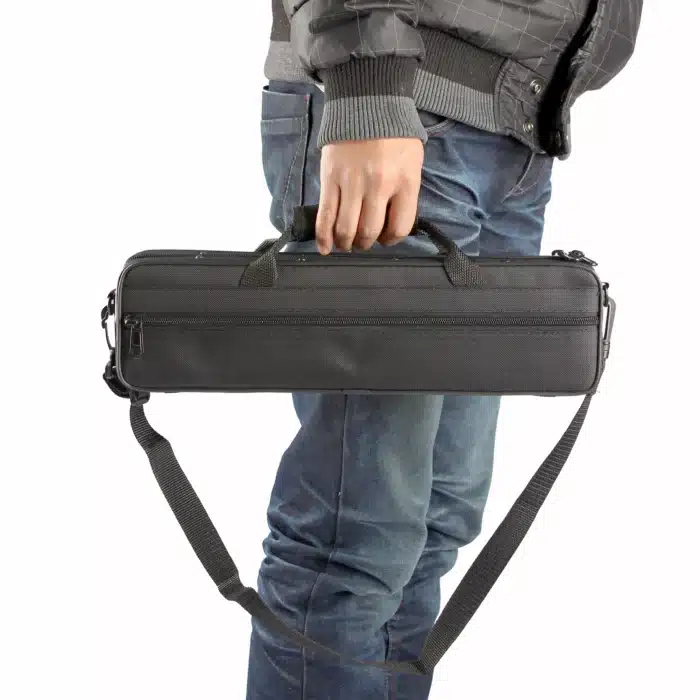 Étui de calcul de flûte noire, accessoires de vent, grill Oxford étanche, grand sac avec sangle, rangement d'outils de musique 1